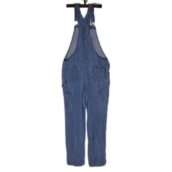 Dickies Relaxed Fit Bib Overalls Denim Carpenter Women’s Tag Size L - Picture 4 of 12
